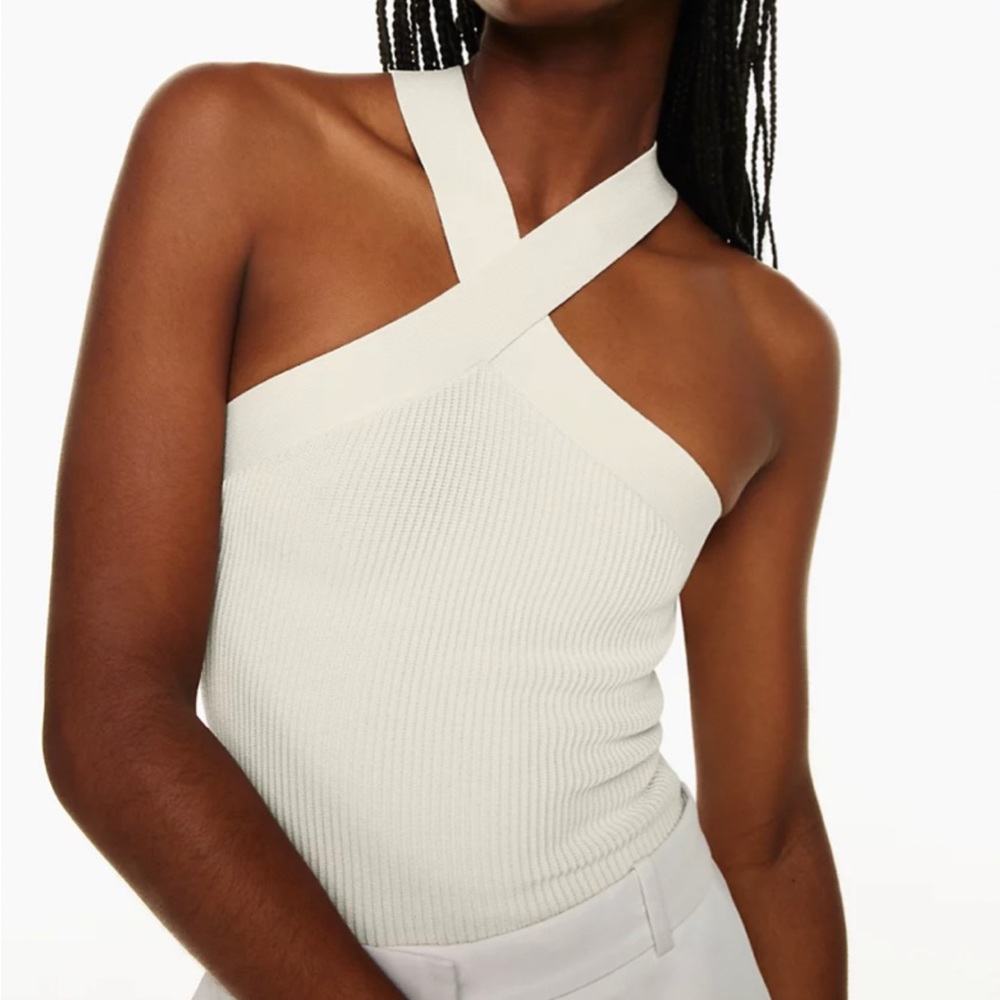 NWOT ARITZIA BABATON HALTER TOP BEIGE